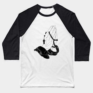 Praying hands- Believe Baseball T-Shirt